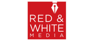 Red and White Media Logo