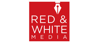 Red and White Media Logo